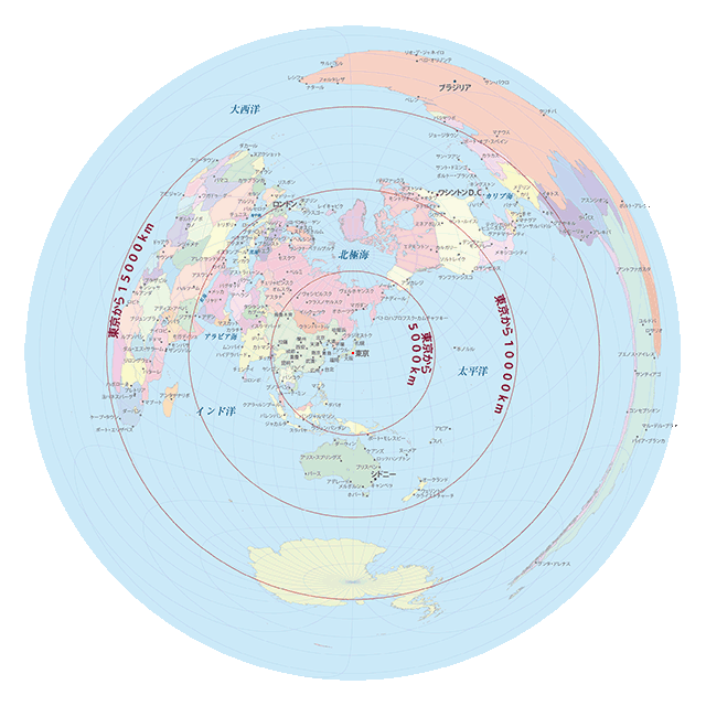 ジオコラム 日本から世界各地の距離 Pacificvision Corp Geospatial Div